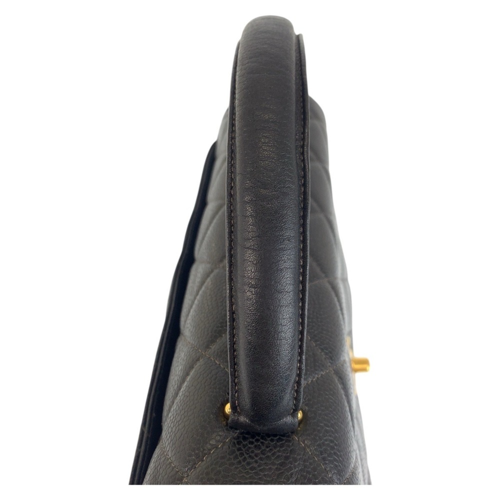 CHANEL Chanel Matelasse Top Handle Coco Mark Turnlock Black Gold Hardware Cav... - Picture 8 of 10